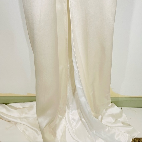 NEW Retrofete Margot Silk Low-Back Front-Slit Halter Maxi Dress Gown Wedding - Picture 7 of 14